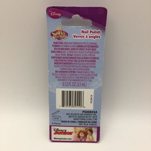 Disney Princess Sofia the First Makeup Play Pink Lip Stick Purple Nail Polish - Picture 5 of 5